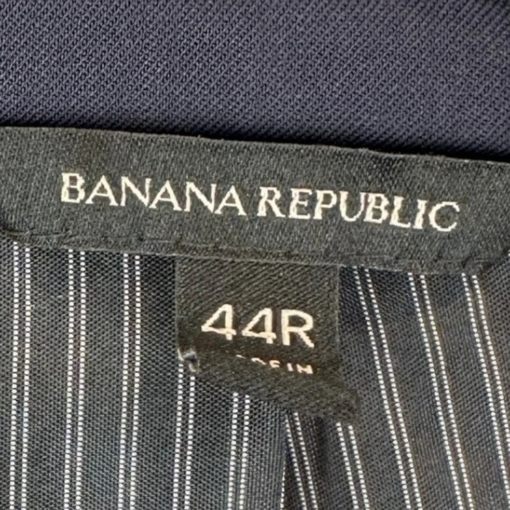 Banana Republic Blazer Mens 44R Blue  Slim Fit Marzotto Italian Super 120s Wool